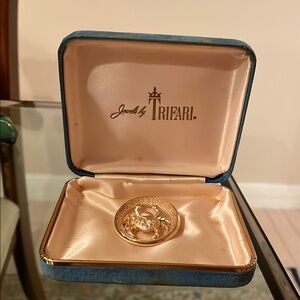Trifari Gold Zodiac Brooch